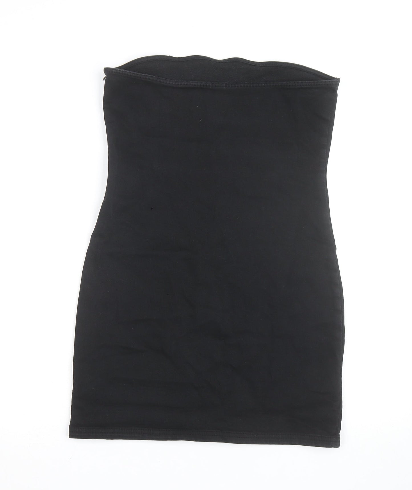 Zara Women Black Strapless Bodycon Short Dress Size 12
