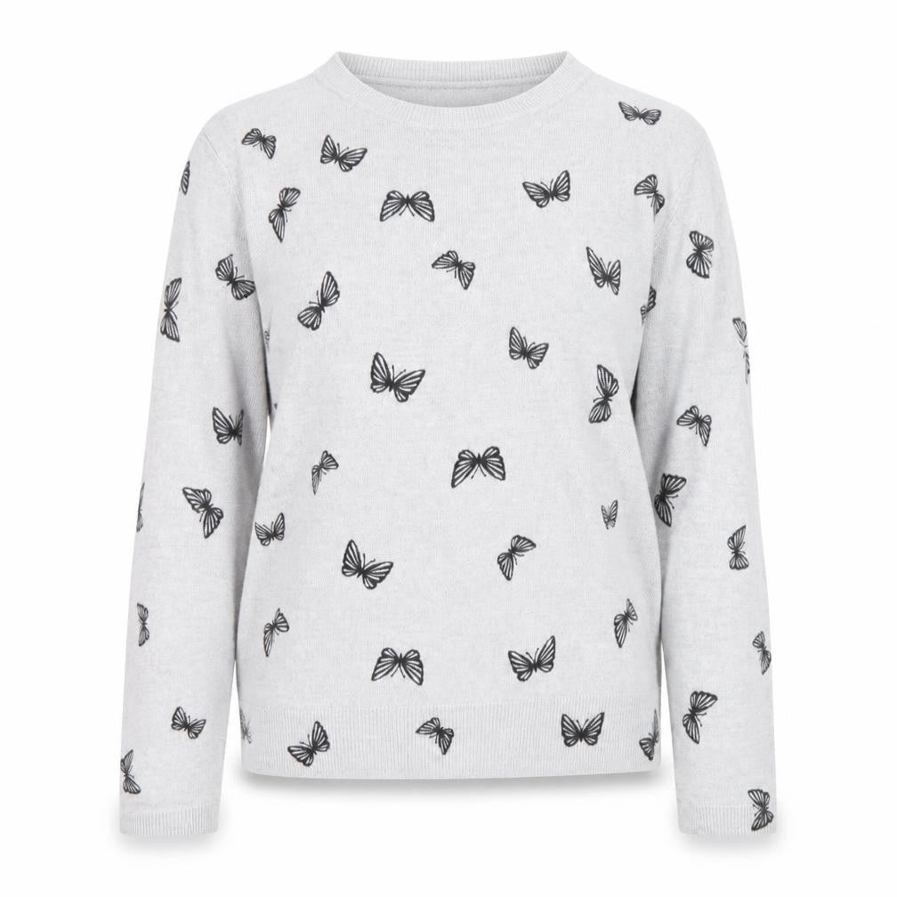 Marks & Spencer Women’s Grey Butterfly Knit Jumper Size 9