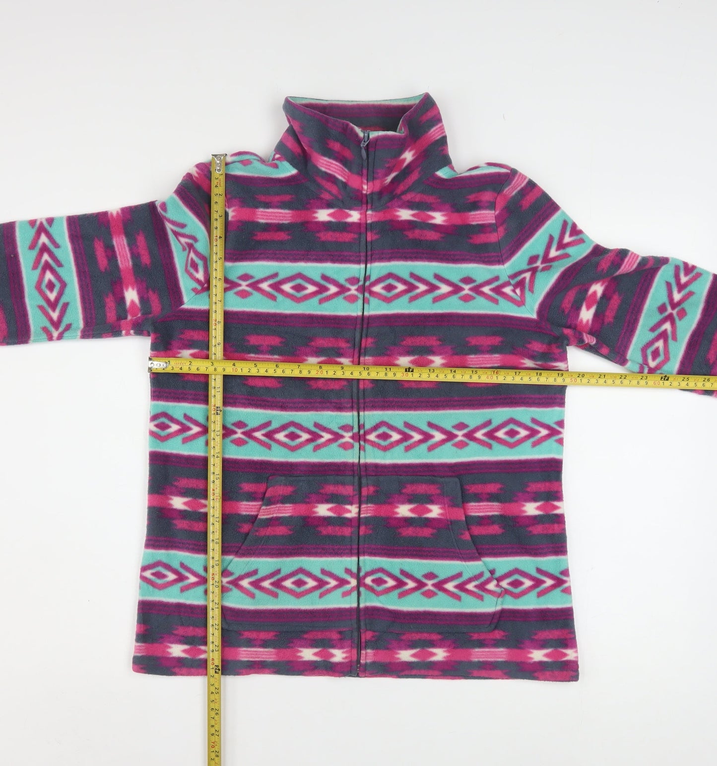 Sonoma Life + Style Women's Multicoloured Fleece Zip Jacket Size M