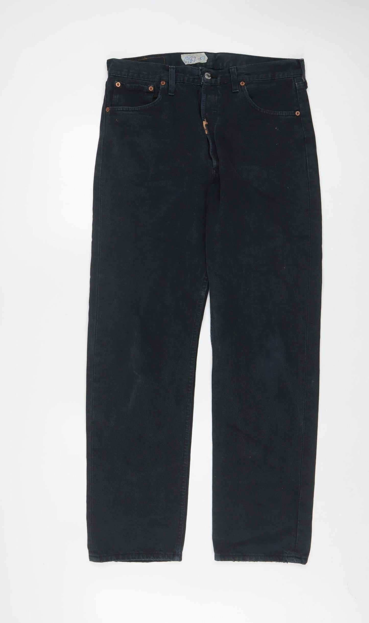 Levi's 501 Men's Black Straight Denim Jeans W34 L32 Classic Fit