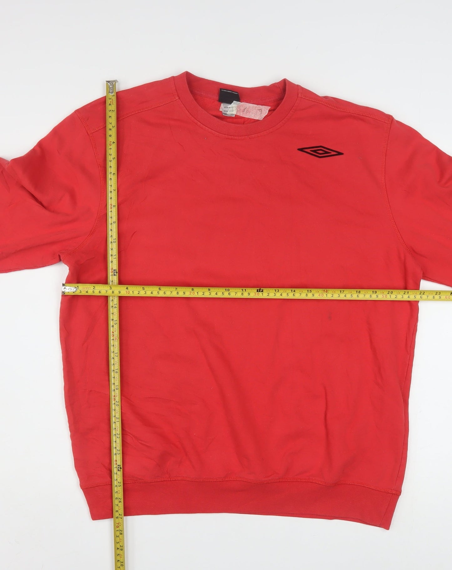 Umbro Mens Red Crew Neck Pullover Sweatshirt L Sports Style