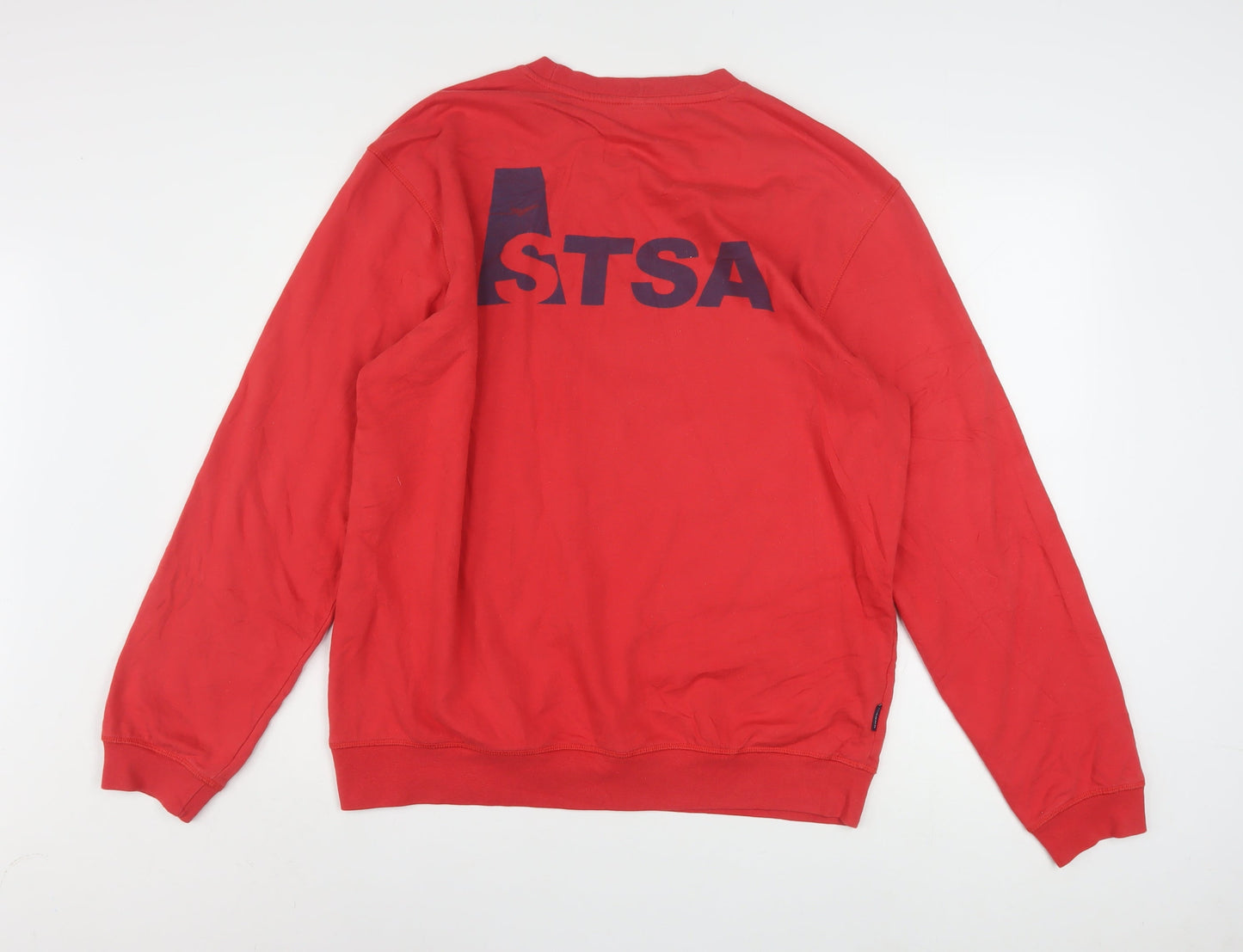 Umbro Mens Red Crew Neck Pullover Sweatshirt L Sports Style