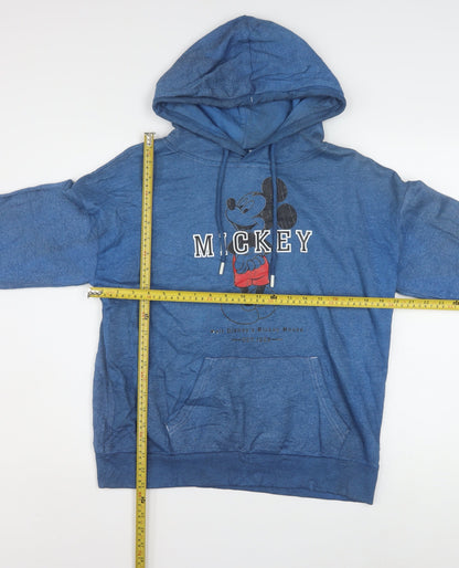 Back view of Disney women’s blue mickey hoodie xs cotton blend pullover