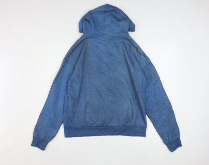 Close-up detail of Disney women’s blue mickey hoodie xs cotton blend pullover