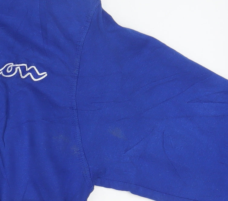 Champion Men's Blue Pullover Hoodie Small Embroidered Logo Fleece