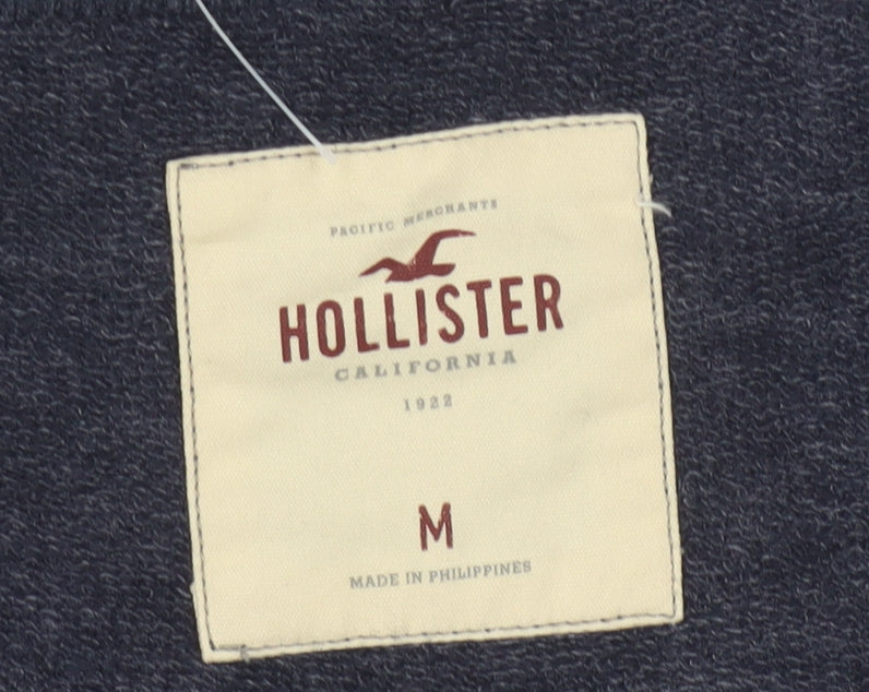 Hollister Women Navy Blue Medium Pullover Sweatshirt with Jewel Accents
