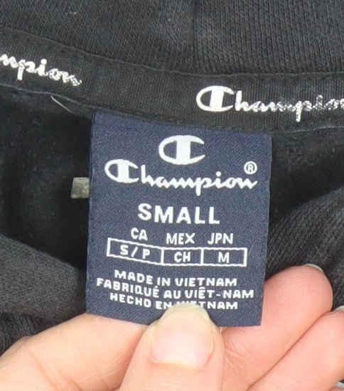 Champion Men’s Black Pullover Hoodie Small Fleece Sportswear