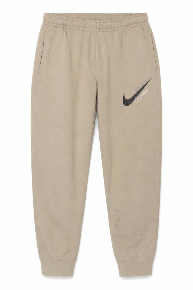 Nike Men’s Beige Jogger Sweatpants Size M Elastic Waist Tapered Fit