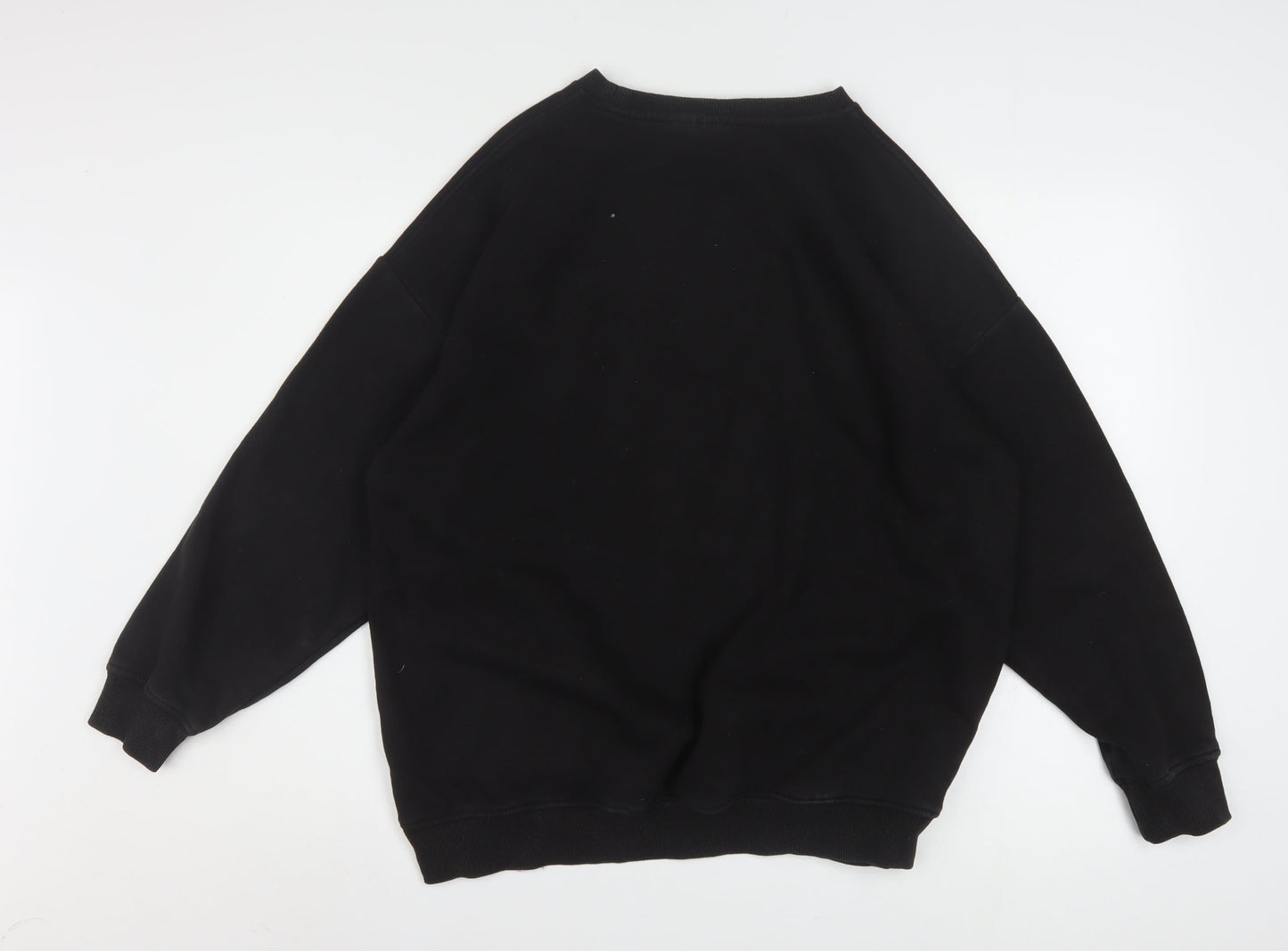Disney Women Black XS Pullover Sweatshirt with Mickey & Friends Print