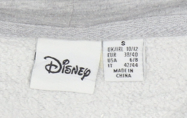 Disney Women Grey Minnie Mouse Pullover Hoodie Size S Cotton Blend