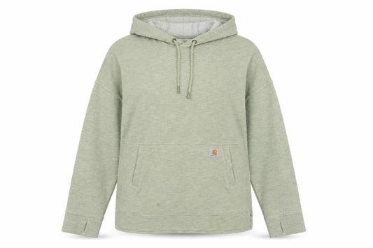 Carhartt Women Sage Green Pullover Hoodie Size S Relaxed Fit Cotton Blend