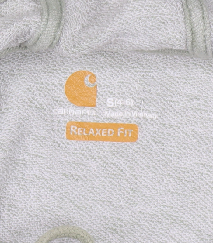 Carhartt Women Sage Green Pullover Hoodie Size S Relaxed Fit Cotton Blend