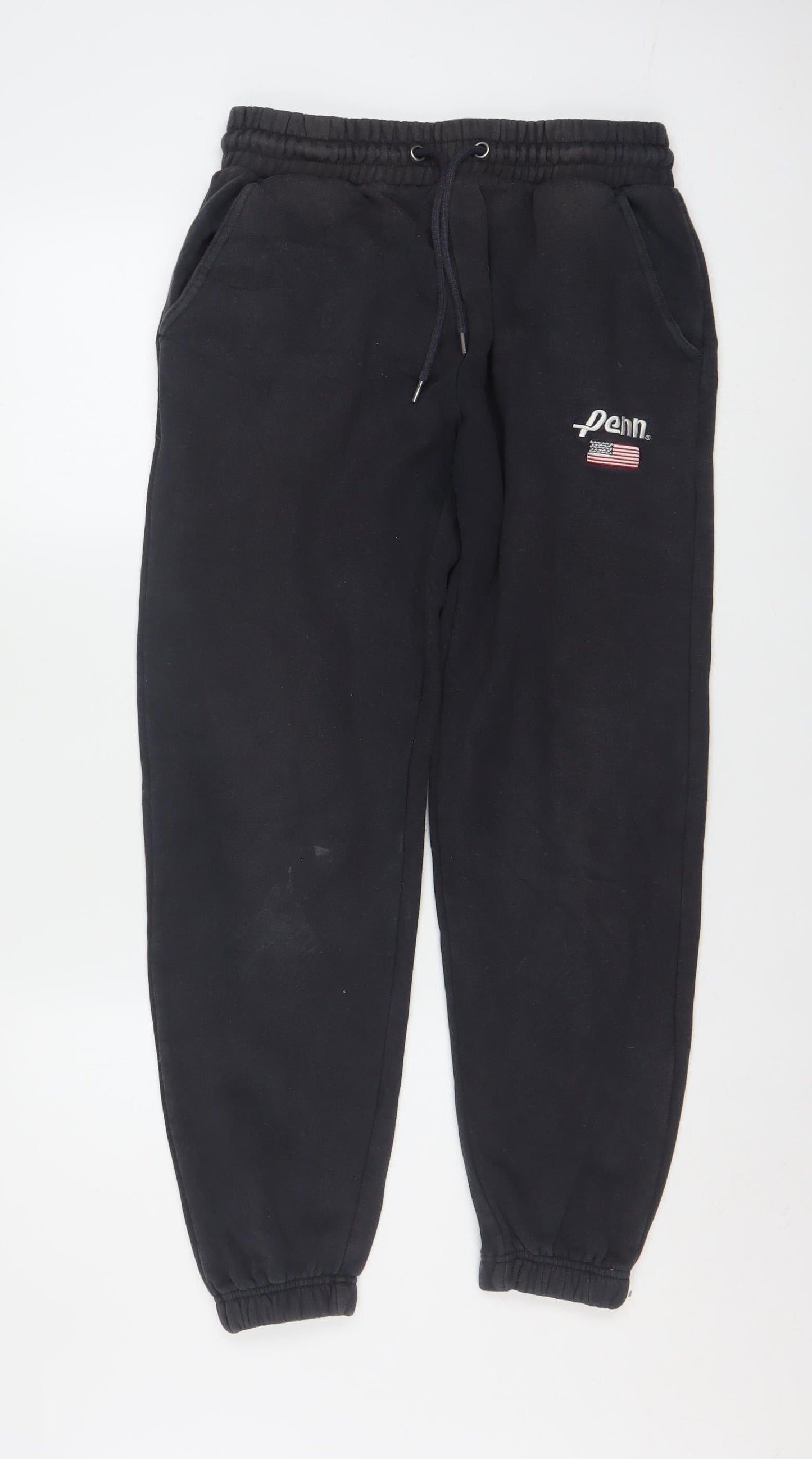 Penn x Primark Men's Black Fleece Jogger Sweatpants M Regular Fit