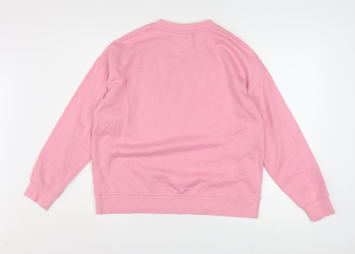 Disney Women Pink Minnie Mouse Pullover Sweatshirt Size S 10/12
