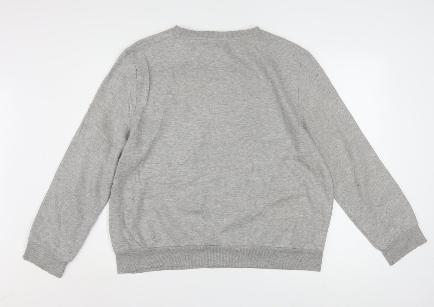 Disney Women Grey Minnie Mouse Pullover Sweatshirt L