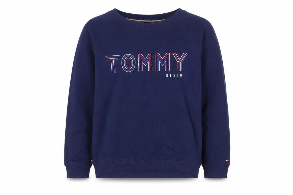 Tommy Hilfiger Denim Women's Navy Blue XS Pullover Sweatshirt