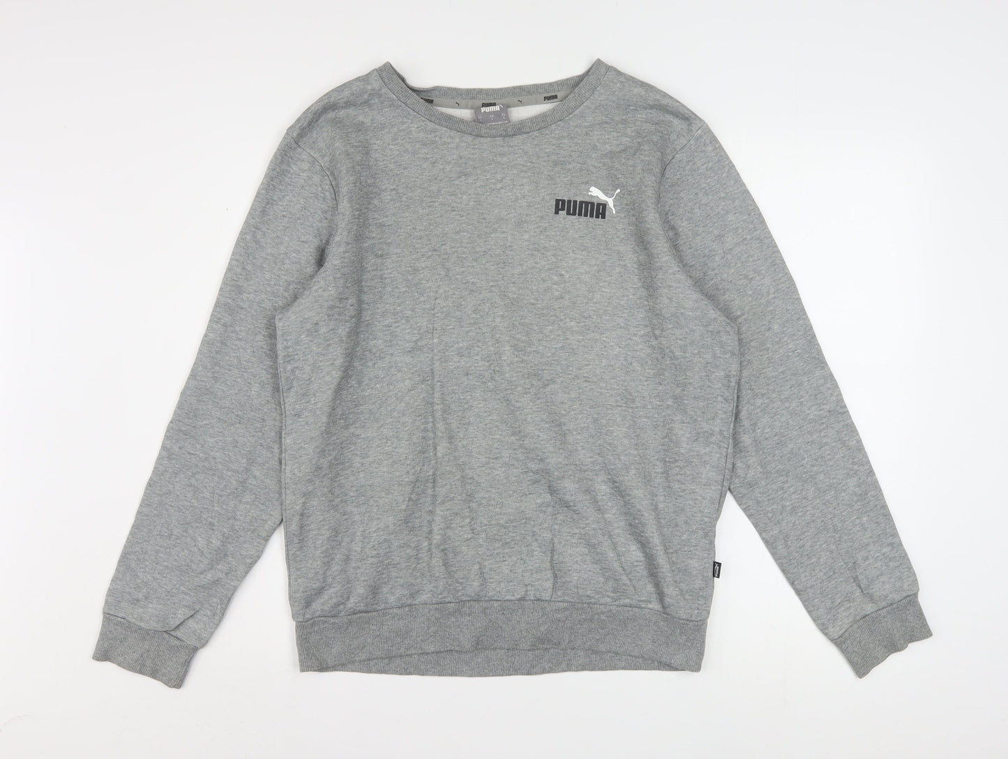Puma Men's Grey Crew Neck Sweatshirt Small Classic Fit