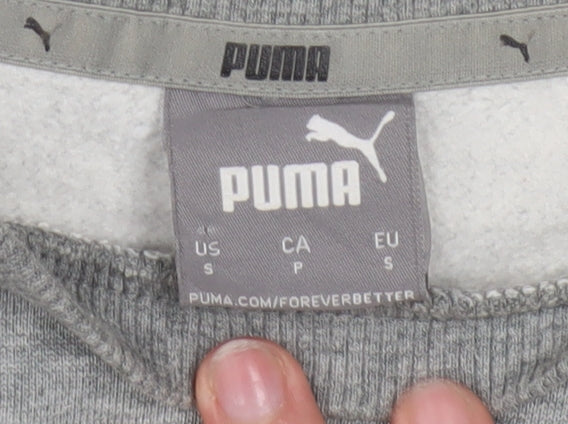 Puma Men's Grey Crew Neck Sweatshirt Small Classic Fit