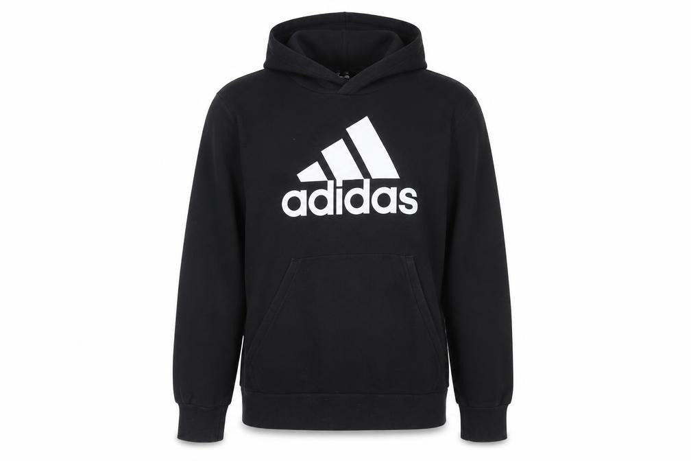 adidas Men's Black Pullover Hoodie L Sports Fleece Sweatshirt