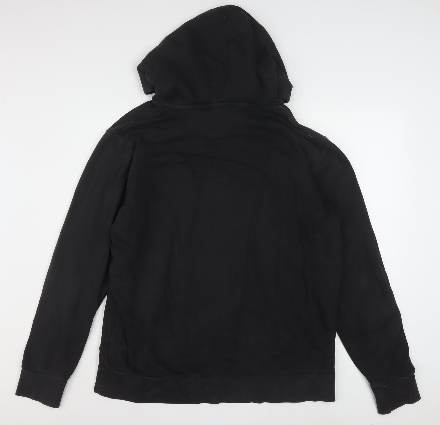 adidas Men's Black Pullover Hoodie L Sports Fleece Sweatshirt