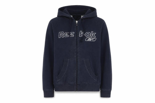 Reebok Women Navy Blue Full Zip Hoodie Size 14 Cotton Blend