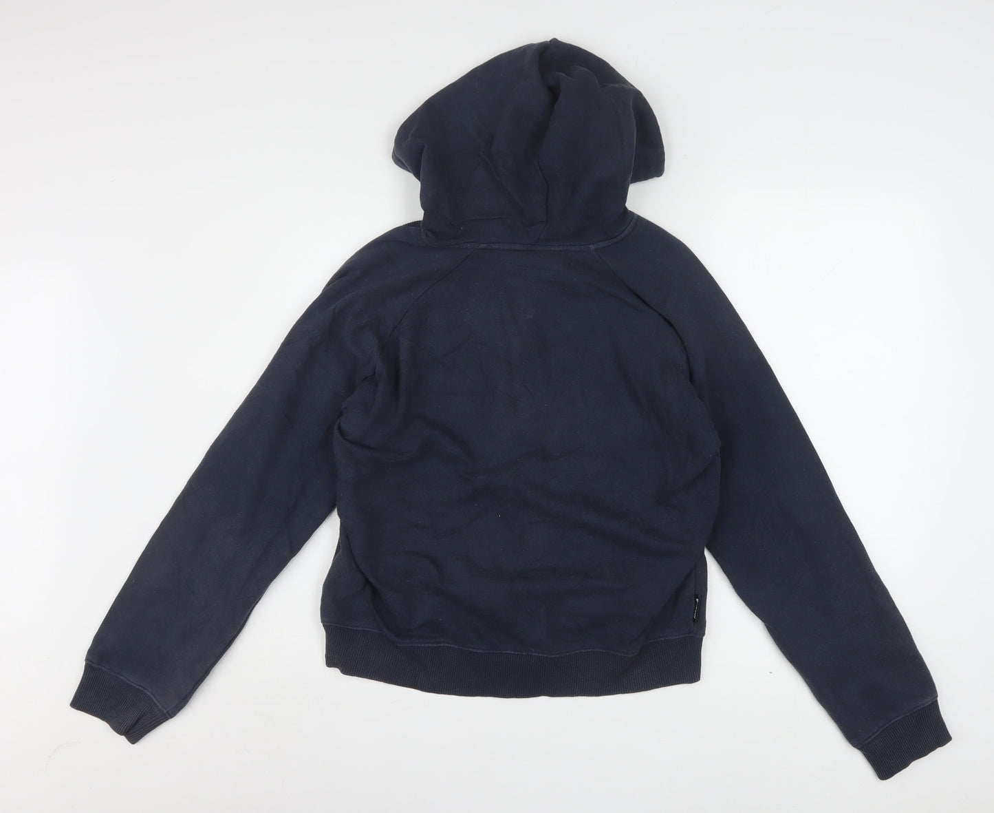 Reebok Women Navy Blue Full Zip Hoodie Size 14 Cotton Blend