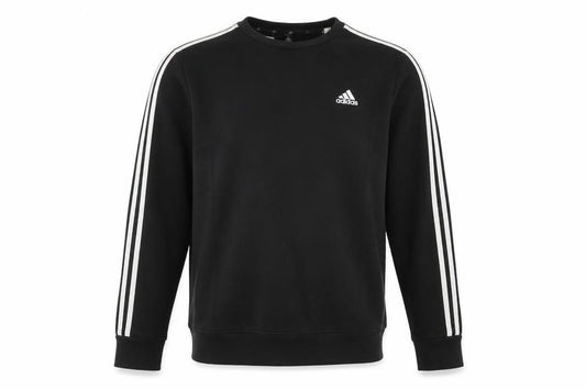 Adidas Men's Black Crew Neck Pullover Sweatshirt L Sports Style