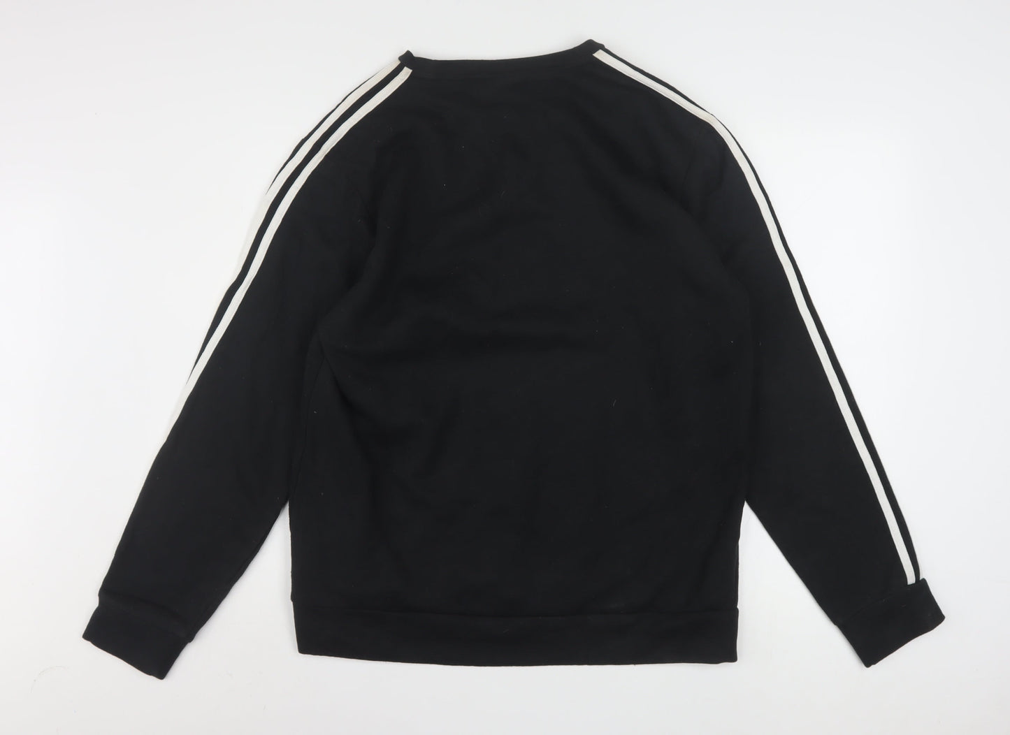 Adidas Men's Black Crew Neck Pullover Sweatshirt L Sports Style