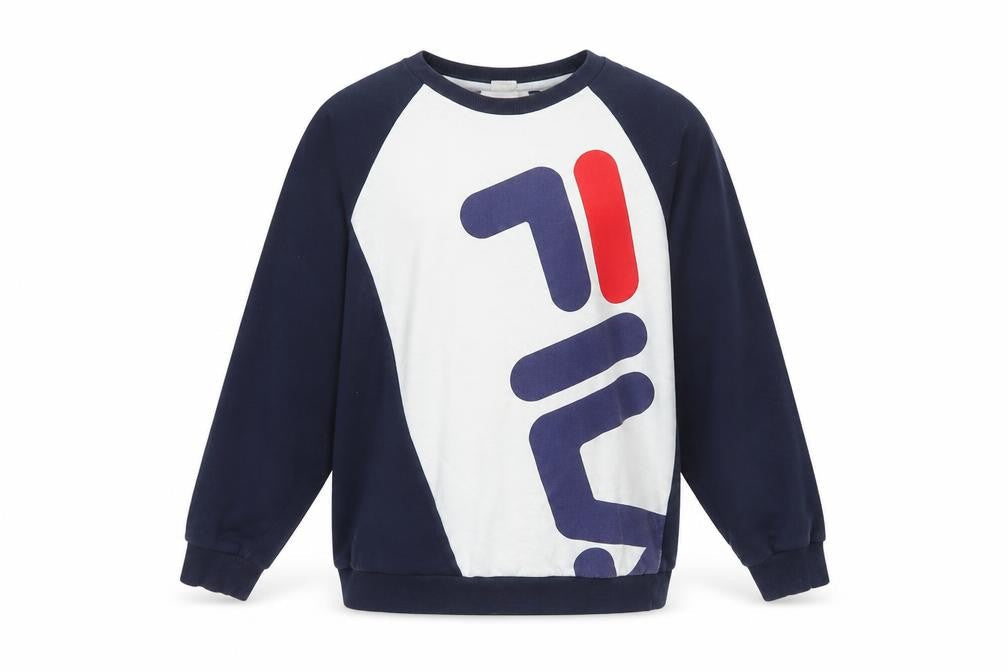 Fila Men's Blue XL Pullover Sweatshirt Crew Neck Graphic Logo