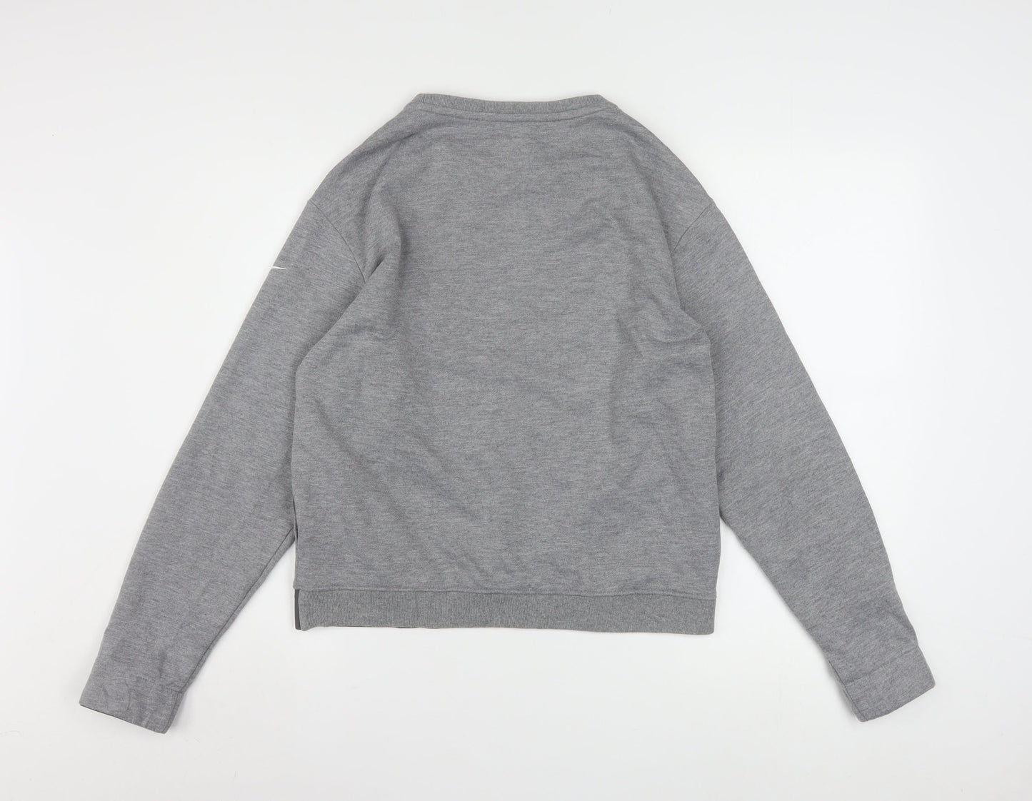 Nike Women Grey Dri-FIT Crew Neck Pullover Sweatshirt Size S