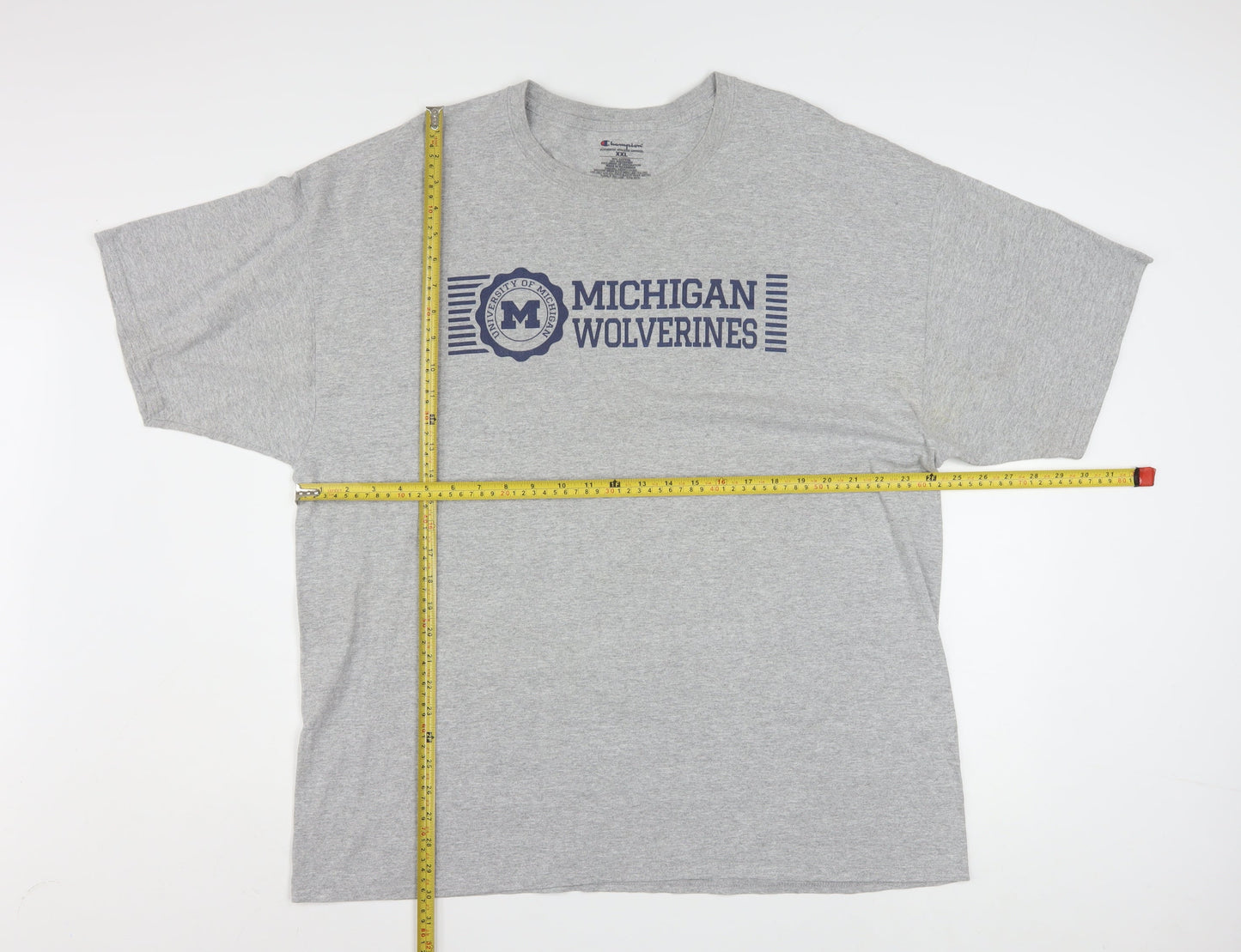 Champion Mens Grey Michigan Wolverines Graphic T-Shirt 2XL