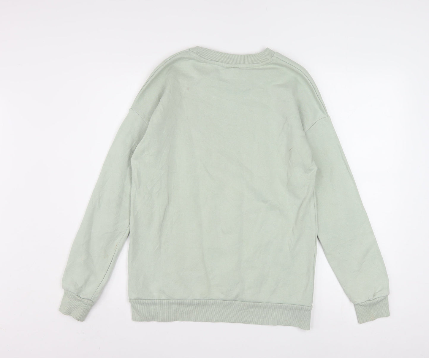 Disney Mickey Mouse Women’s Green Graphic Pullover Sweatshirt Size S