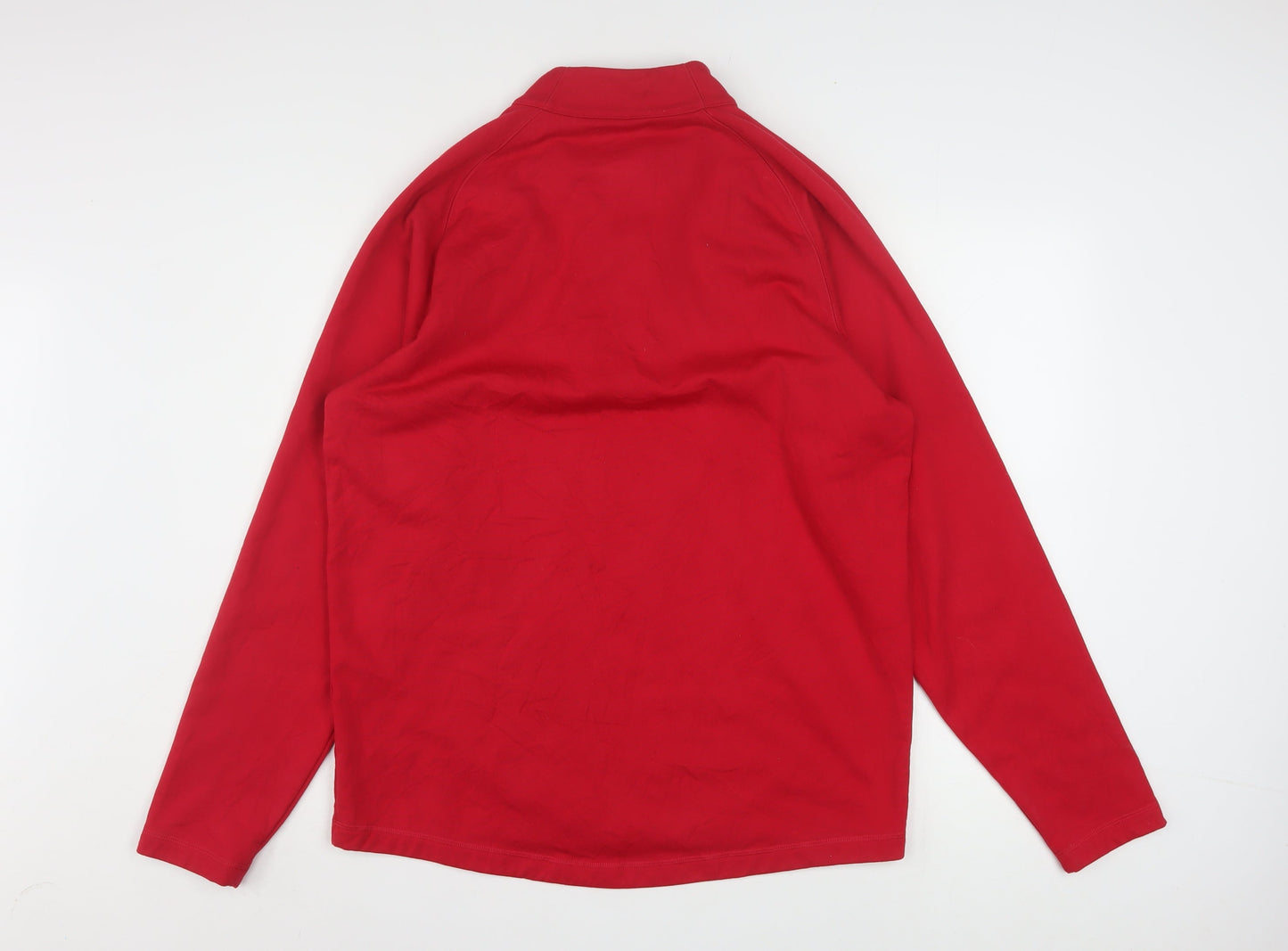 Adidas Mens Red Climawarm 1/2 Zip Fleece Sweatshirt M Golf Pullover