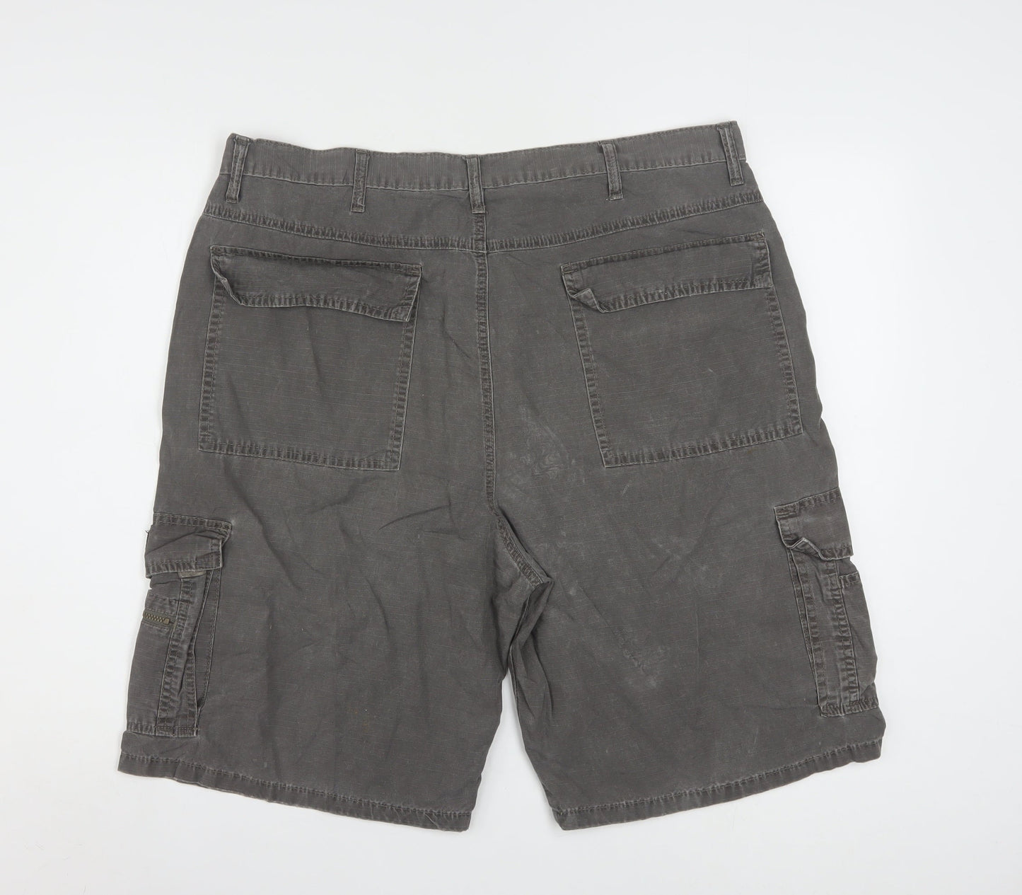 Wrangler Men's Grey Cargo Shorts Size 36 Cotton Casual Workwear