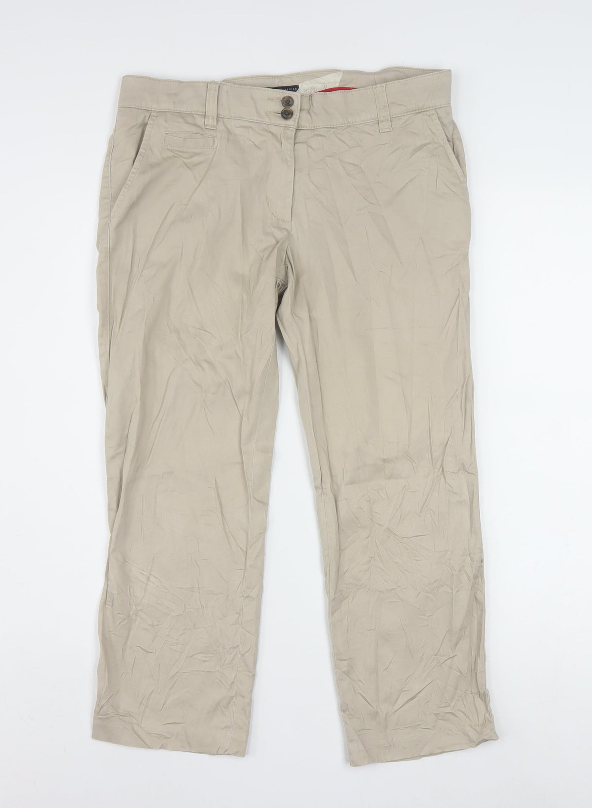 Tommy Hilfiger Women’s Beige Chino Stretch Trousers Size 6