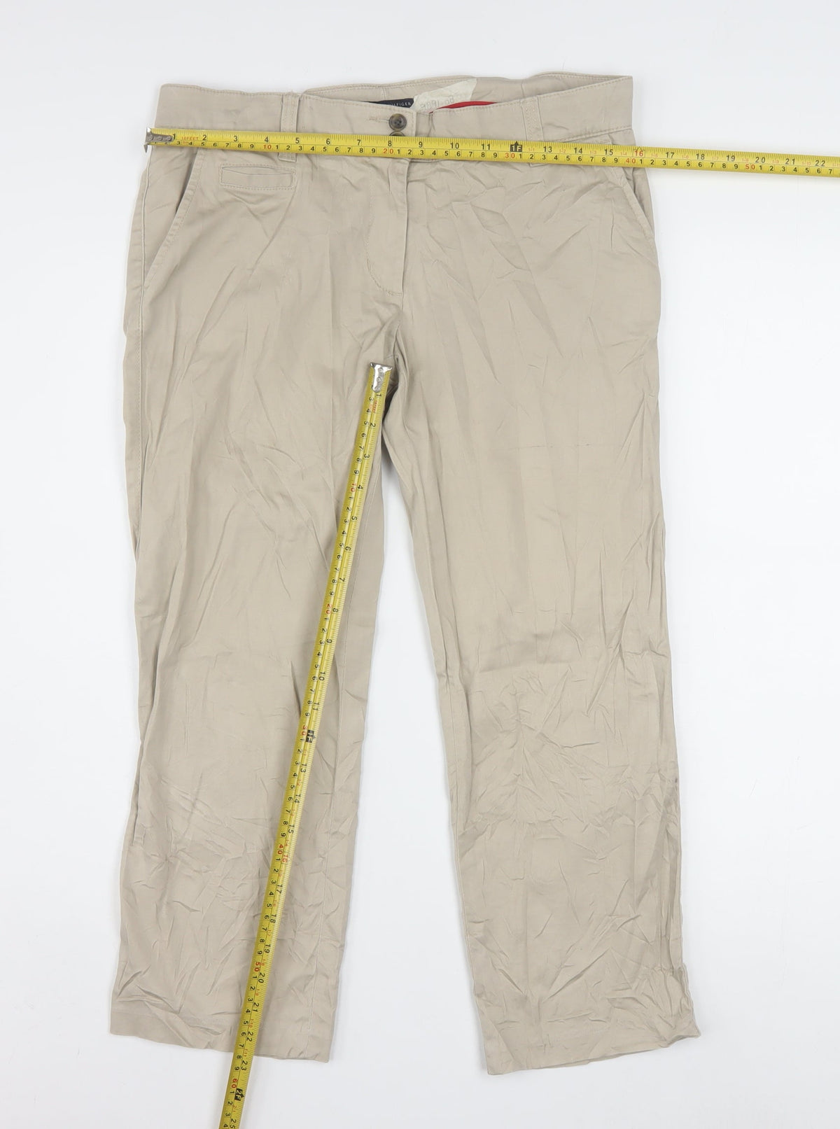 Tommy Hilfiger Women’s Beige Chino Stretch Trousers Size 6