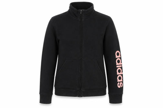 Adidas Womens Black Full Zip Sweatshirt Size S Cotton Blend