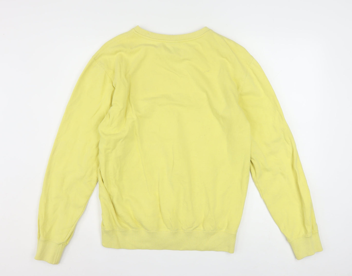 Champion Men’s Yellow Crew Neck Cotton Sweatshirt Size S