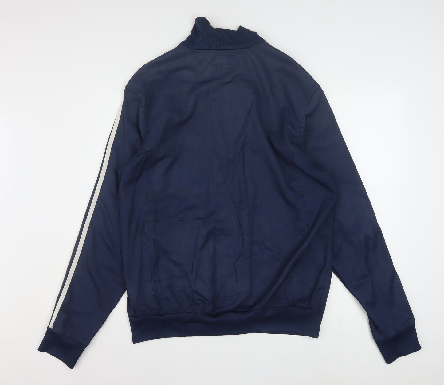 Adidas Men's Blue XL Track Jacket Full Zip Cotton Blend Sportswear