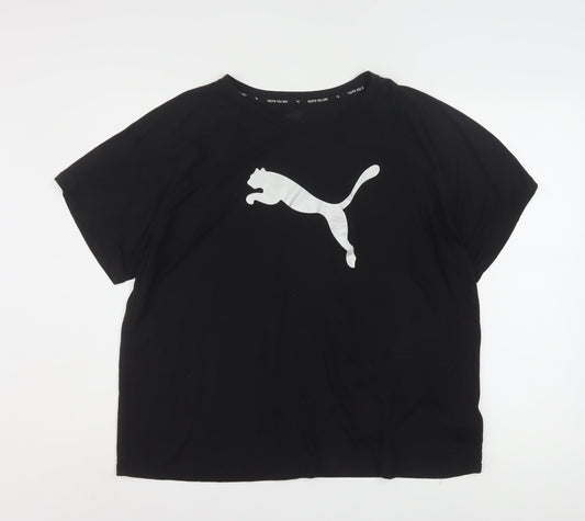 Puma Womens Black XL Relaxed Fit Sports T-Shirt