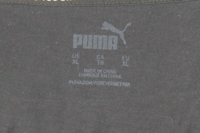 Puma Womens Black XL Relaxed Fit Sports T-Shirt
