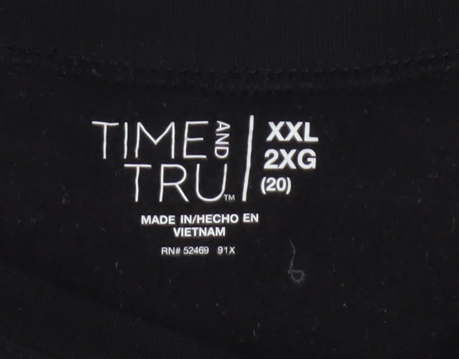 Time and Tru Women Black Chicago Bulls Sweatshirt Size 20 XXL Pullover