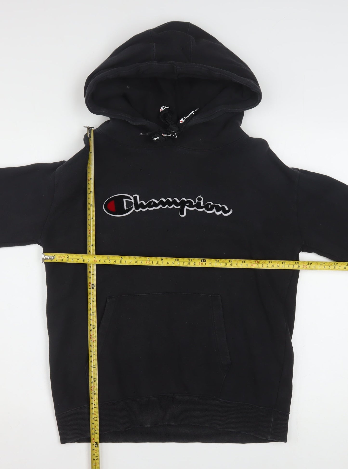 Champion Men's Black XS Pullover Hoodie with Logo Design
