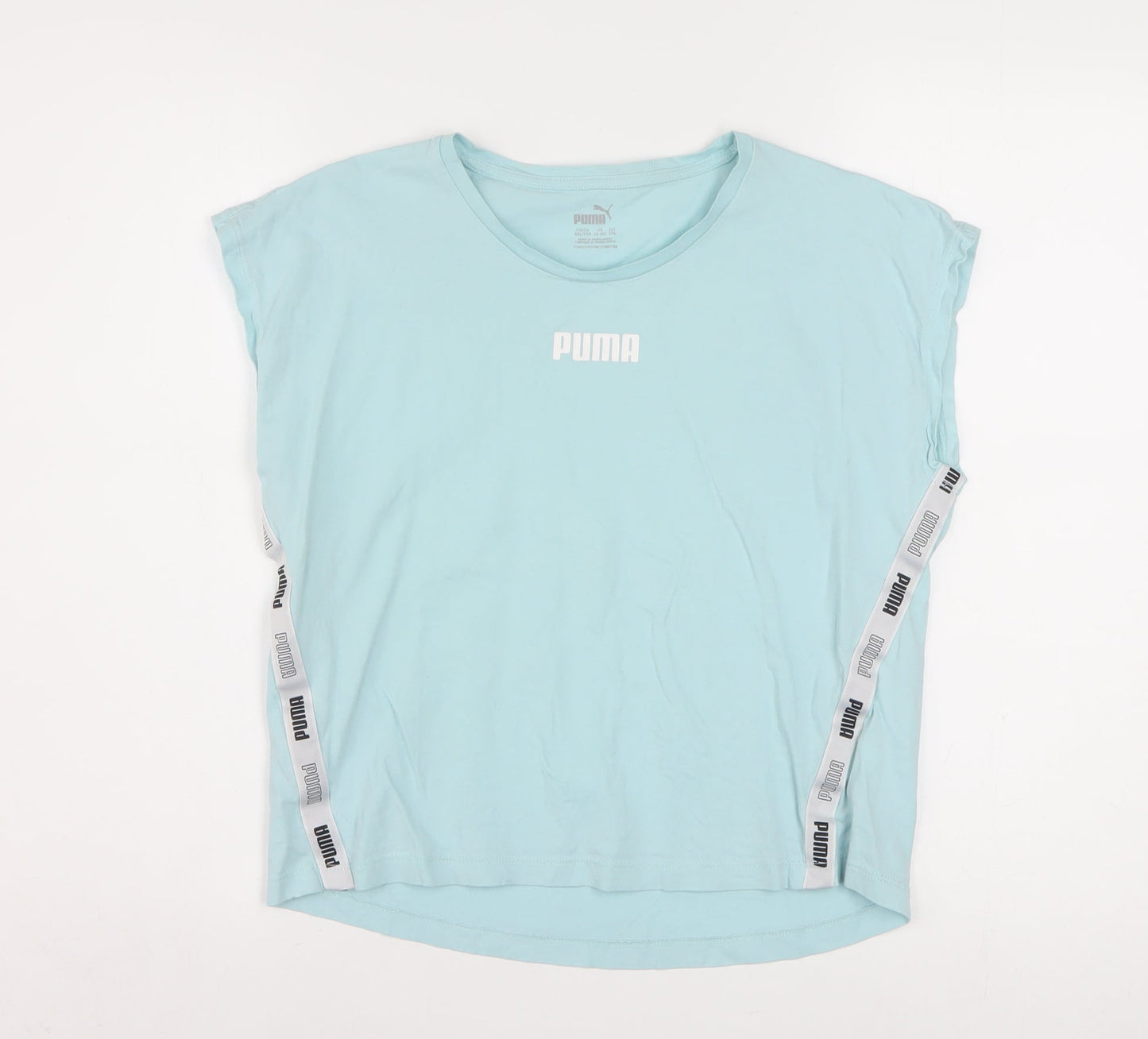 Puma Boys Blue Sleeveless T-Shirt 15-16 Years Sports Logo Top