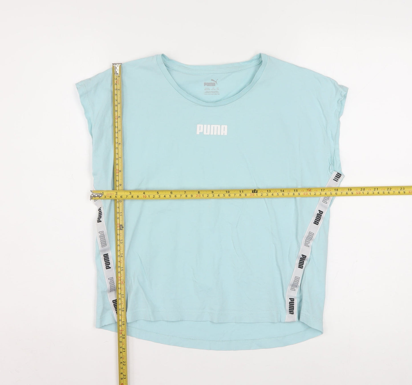 Puma Boys Blue Sleeveless T-Shirt 15-16 Years Sports Logo Top