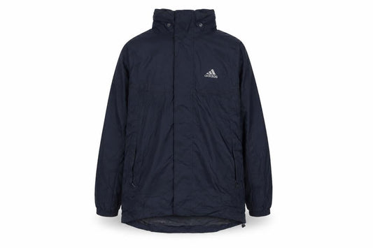 Adidas Boys Blue Windbreaker Jacket 14-16 Years Hooded Zip Lined Sports