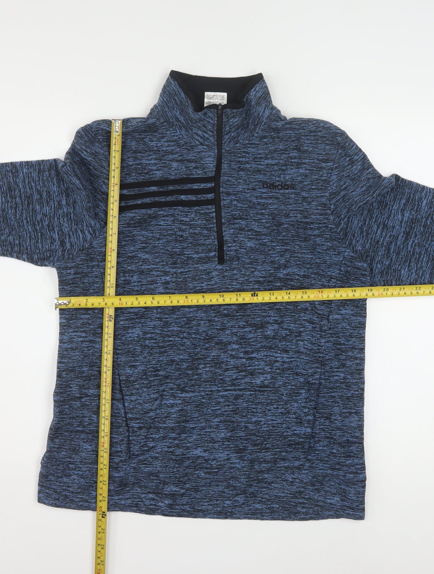 Adidas Women Blue 1/2 Zip Pullover Sweatshirt Size 18/20 Polyester