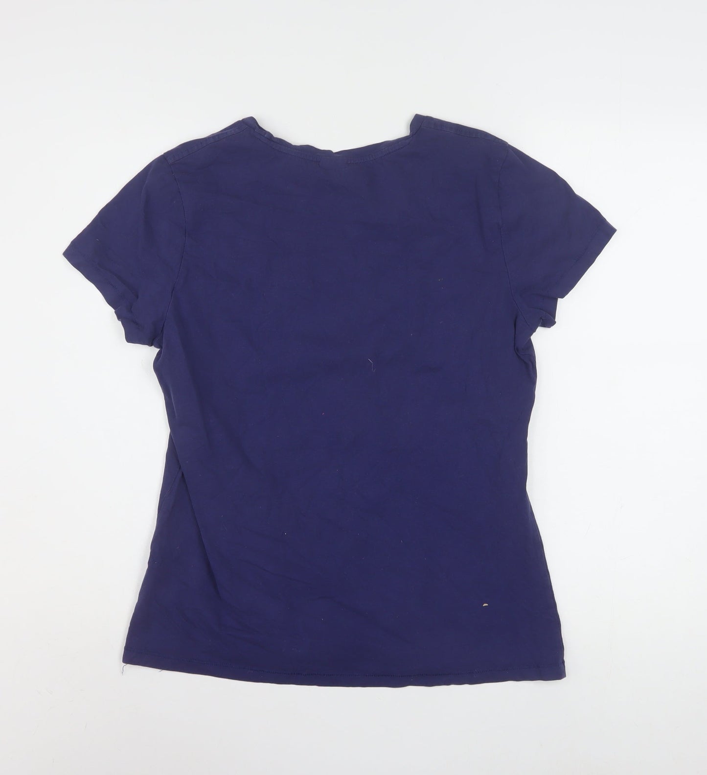 Puma Women's Blue Cotton Short Sleeve Sports T-Shirt UK 16