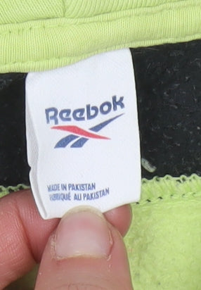 Reebok Men's Green Pullover Hoodie M Logo Sports Fleece