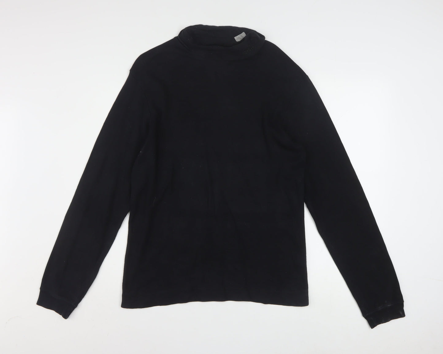 Umbro Men’s Black Mock Neck Cotton Pullover Sweatshirt M